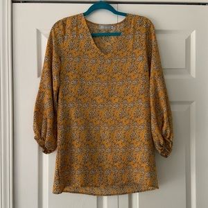 Floral Yellow Blouse